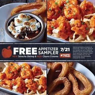 Applebees Free Appetizer 7/21